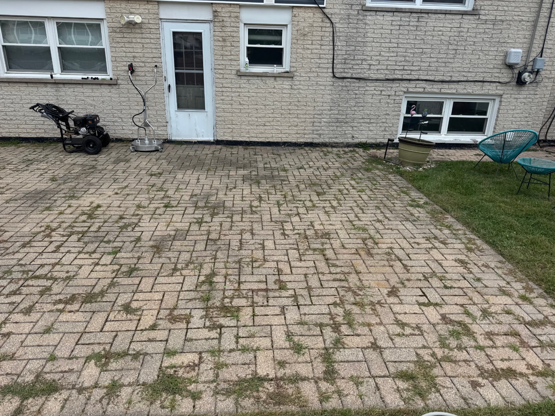 Paver Sanding & Sealing before