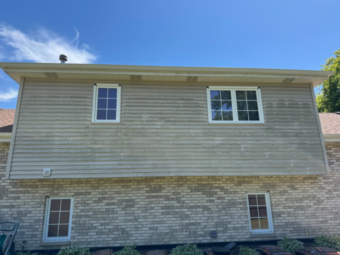 House Siding Wash — before